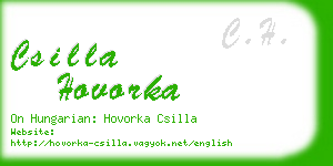 csilla hovorka business card